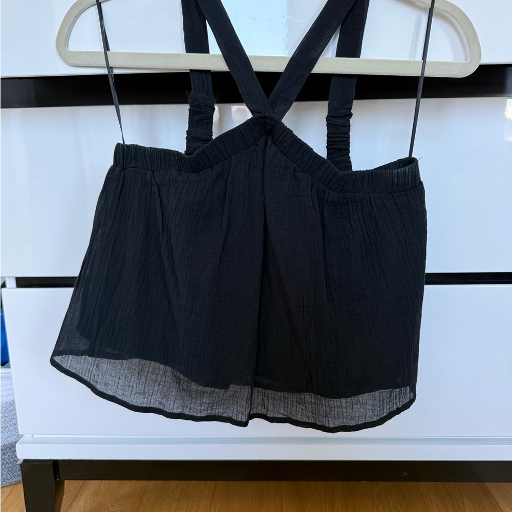 Lost + Wander Black Textured Top